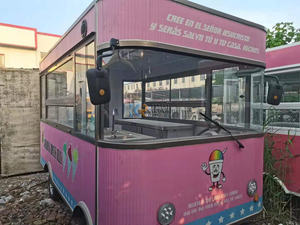 Chariot de vente de nourriture rapide mobile, camion de nourriture électrique de rue, chariot de restauration en acier inoxydable pour la vente de glaces - Product Image 2