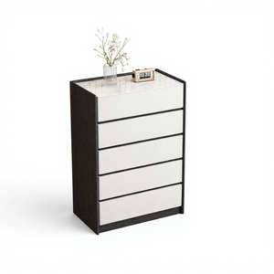 <span class=keywords><strong>Commode</strong></span> de rangement en bois moderne <span class=keywords><strong>blanche</strong></span> à <span class=keywords><strong>5</strong></span> <span class=keywords><strong>tiroirs</strong></span> pour chambre à coucher, prix direct usine - Product Image 6