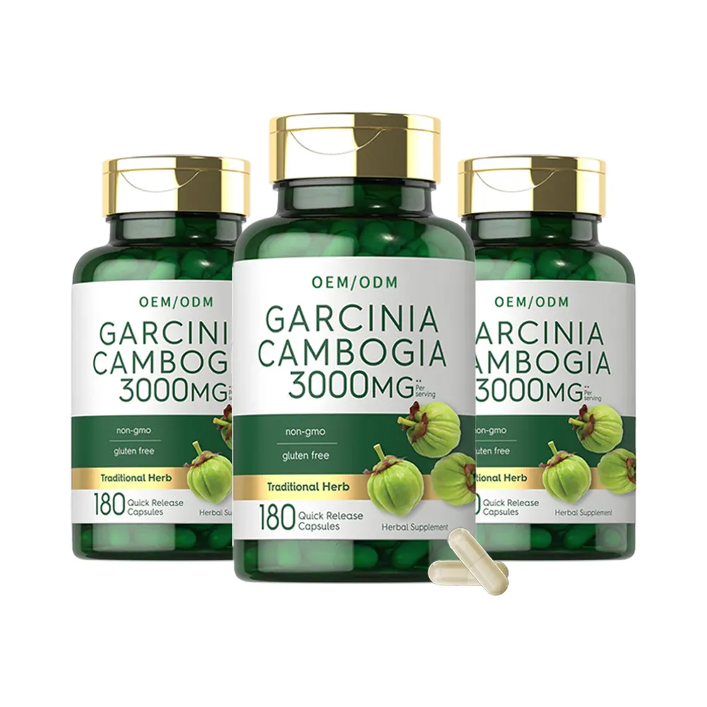 ยาลดความอ้วนแบบกําหนดเอง garcinia cambogia ลดน้ําหนักพร้อมอาหารเสริมสมุนไพรเผาผลาญไขมันเผาผลาญแคปซูลกระชับสัดส่วน