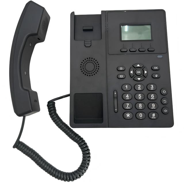 PEAKSOUND P-100IP SIP Phone with Network Intercom System PoE Powered Caller ID Display for Business-Use Offices & Call Centers