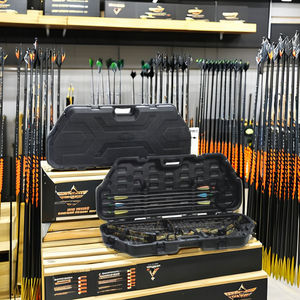 Custodia con fiocco nero composto duro con piuma di plastica progettata per il tiro all'aperto e la caccia può ospitare 1 arco e <span class=keywords><strong>6</strong></span> frecce - Product Image 4