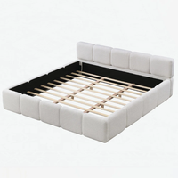Cama Moderna, Duradera y de Lujo, Tamaño King Size, Precio de Fábrica, para Hotel u Hogar, Cama Tapizada King Size Personalizable