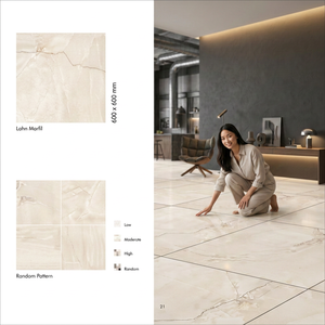 Carreaux de porcelaine brillants de haute qualité Marconix Azul 600x600mm, 8mm, polis, revêtement de sol premium 60x60cm - Product Image 2