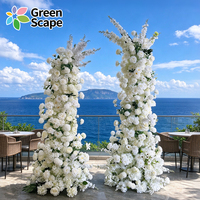 Arche de fleurs personnalisée, arche de fleurs artificielles blanches, décorations de mariage, fournitures