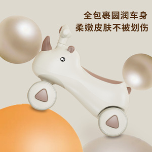 สกู๊ตเตอร์เด็กแบบใหม่พร้อมคุณสมบัติป้องกันการลื่นไถล - ขี่สนุกและราบรื่นสำหรับเด็กชายและเด็กหญิงอายุ 1-3 ปี - มีเสียงเพลง - Product Image 6