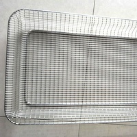 Paniers de rangement industriels modernes en acier inoxydable avec poignées – Paniers en treillis métallique de diverses formes, durables, écologiques et personnalisables