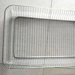 Paniers de rangement industriels modernes en acier inoxydable avec poignées – Paniers en treillis métallique de diverses formes, durables, écologiques et personnalisables - Product Image 3