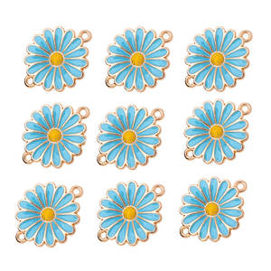 ジュエリー作りブレスレットDIY手作りクラフト用金メッキエナメルフラワーチャームコネクタ - Product Image 6