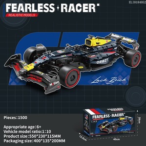 Bloques de Construcción de Coche de Carreras F1 a Escala <span class=keywords><strong>1</strong></span>:10 con Dirección y Suspensión Funcionales, Kit de Modelo de Coche de Carreras F1 para Adultos - Product Image 3