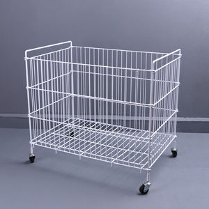 Провод гальванических одежду корзина для хранения корзина вагонетки супермаркета сетчатая корзина продажи одежды стеллаж для выставки товаров - Product Image 1