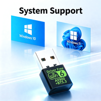 Adaptador Inalámbrico AX900 BT 5.3 RTL8851BU para PC, Adaptador LAN Inalámbrico, Dongle WiFi 6, Dongle USB Combinado de Alta Velocidad de 2.4G y 5GHz