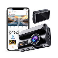 Caméra embarquée double objectif WIFI DVR avec écran IPS 2K réel de 1,47 pouce, boîte noire de voiture 150 °   Caméra arrière grand angle 1K 2.4G/5G Enregistreur vidéo 1080P