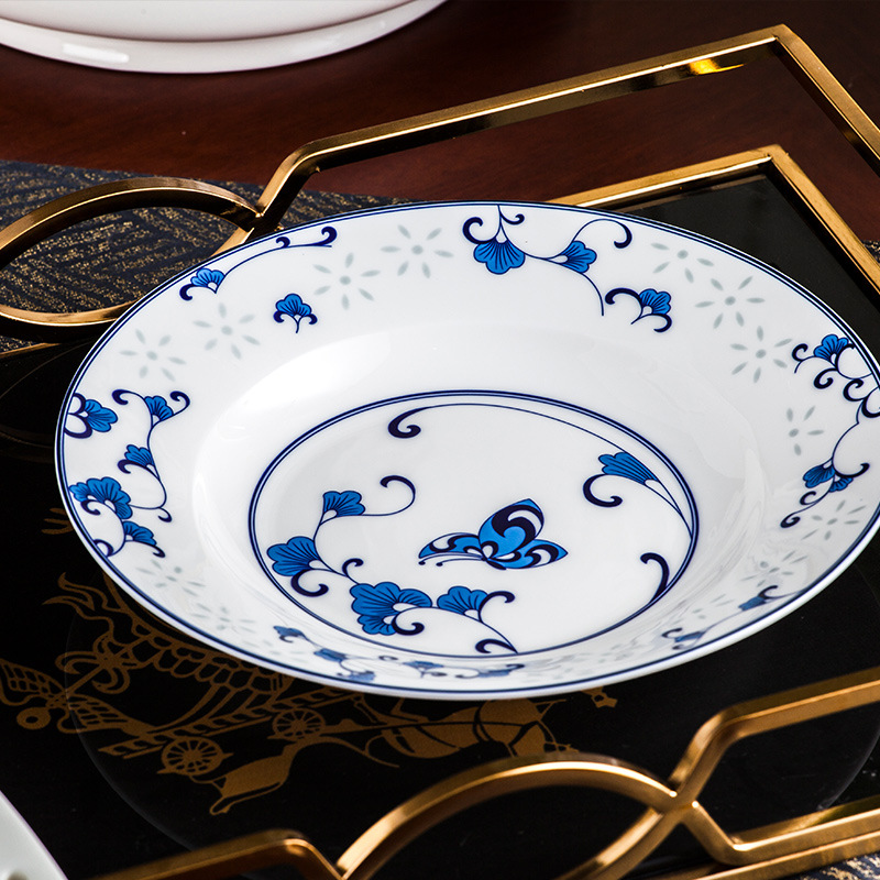 景徳鎮卸売ボーンチャイナ食器セットセラミックディナーウェアセット