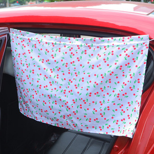 Pare-soleil de voiture à motif panda bleu, universel, installation par ventouses sur les fenêtres latérales, tissu occultant pour enfants - Product Image 3