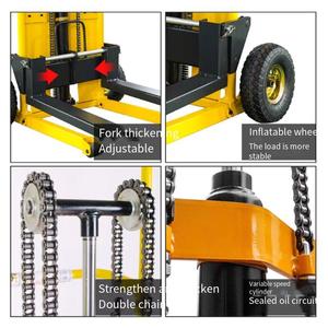 מיני מתקפל ביד-הידראולי מלגזה 200 ק "ג עומס משקל קל משקל משאית הרמה קטנה עבור מחסן בית המלאכה - Product Image 4