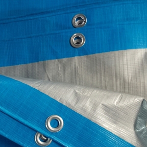 <span class=keywords><strong>Bâche</strong></span> en PE épaisse bleue imperméable, idéale pour les chantiers de construction, résistante aux déchirures, anti-âge, taille et logo personnalisables - Product Image 2