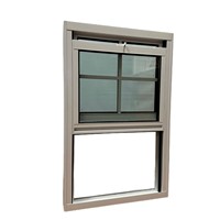 Ventana Corredera Vertical Blanca con Rejillas para Cocina, Tipo Single Hung, Tamaño Personalizado