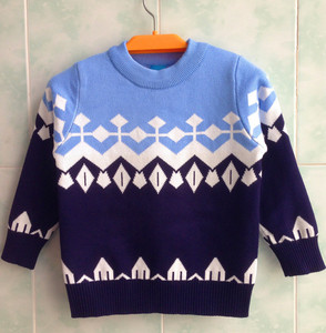 Nouveaux modèles de broderie faits à la main au crochet chandails pour enfants en laine islandaise - Product Image 1