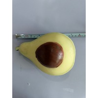 Jouet Squishy Réaliste Géant en Forme de Fruit, Jaune Dégradé, Dessus Vertâtre, Texture Fine Peau de Mangue, Corps Rouge Rosé, Pointes Vertes Écailleuses