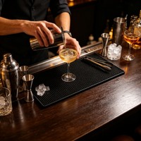 Tapis de bar en PVC souple personnalisable pour bars à bière et à boissons, avec logo unique, durable et résistant