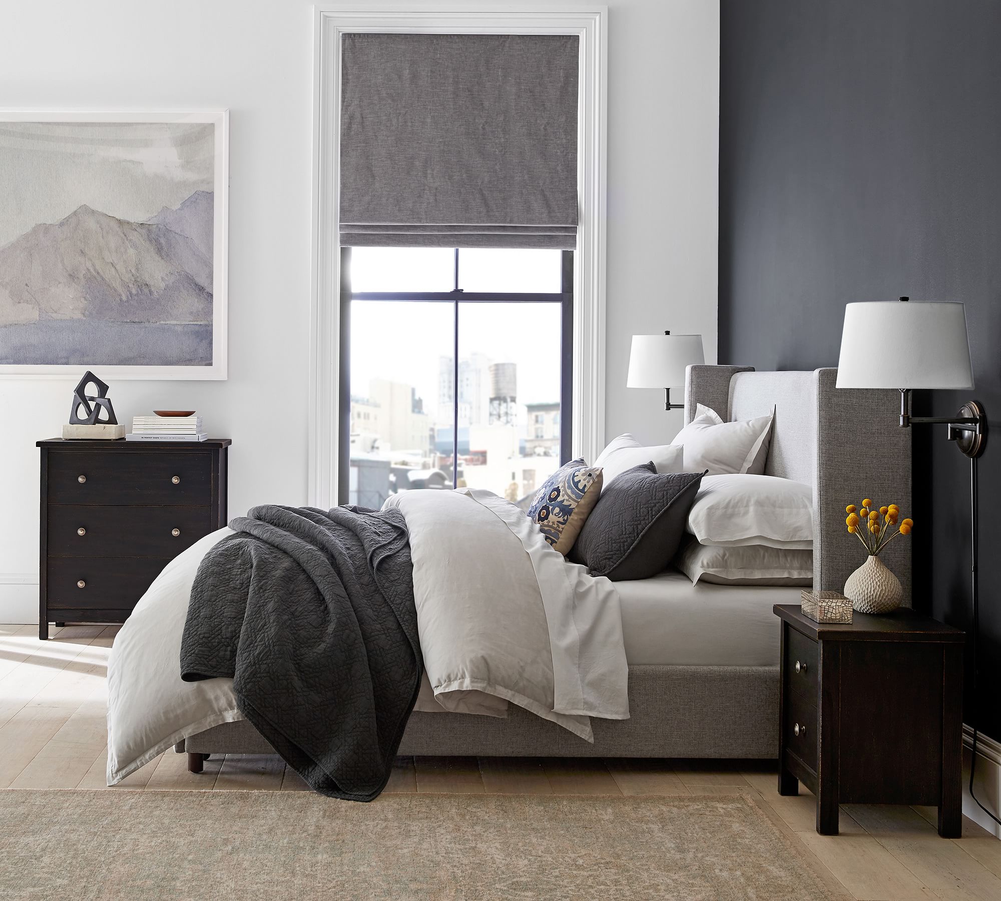 king bed kids bed bedroom furniture square upholstered bed