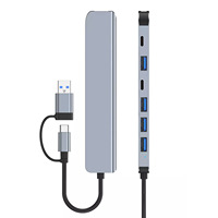 Station d'accueil USB 3.0 Type-C en vente directe, concentrateur pour ordinateurs portables/de bureau, compatible téléphones et tablettes, en stock
