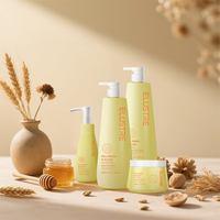 Ensemble Shampooing et Après-Shampooing Vegan Hydratant Anti-Pelliculaire à l'Eau de Riz Bio et au Miel, Marque Blanche, pour Cheveux Bouclés et Fins