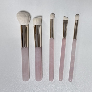 Ensemble de pinceaux de maquillage professionnels en quartz rose, prix de gros d'usine - Product Image 2