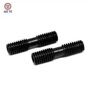 Customized Stud Bolt Double Thread Fasteners Connecting Black Zinc Plating Screws