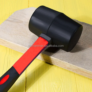 Marteau en caoutchouc robuste à tête noire, produit en usine, très vendu pour la pose de carreaux de sol, manches en fibre de verre, modèle TC8803 - Product Image 6