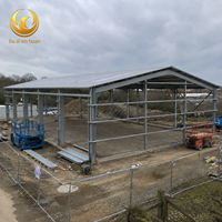 Entrepôt préfabriqué en structure métallique industrielle, bâtiment d'atelier métallique résistant aux intempéries, kits de hangar de stockage