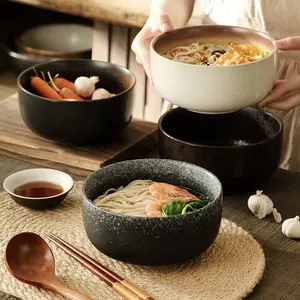 Mangkuk Ramen Besar Jepang, Mangkuk Keramik, Mangkuk Sup, Mie, Sup, Daging Sapi