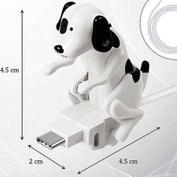 Kabel Charger Bentuk Anjing Lucu, Pengisi Daya Cepat USB Tipe C