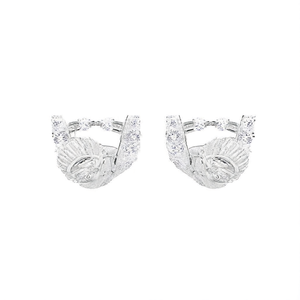 Orecchini E2962 in Oro Bianco con Diamanti Taglio Brillante Rotondo Colore D Naturale Gioielli Classici da Donna - Product Image 1