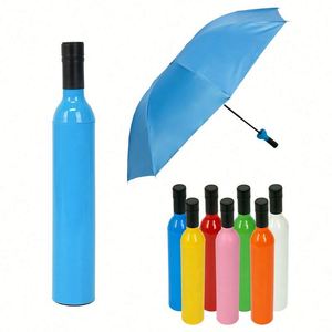 Parapluie pliable compact anti-UV et coupe-vent pour l'extérieur avec porte-bouteille – Vente en gros promotionnelle - Product Image 2