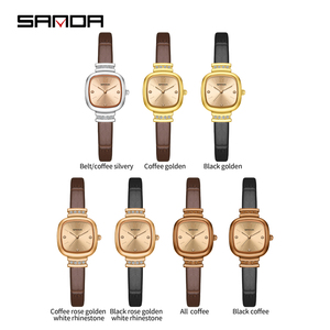 Montres à quartz en <span class=keywords><strong>cuir</strong></span> pour femmes SANDA, marque haut de gamme, style minimaliste, <span class=keywords><strong>bracelet</strong></span> en <span class=keywords><strong>cuir</strong></span> or rose, <span class=keywords><strong>montre</strong></span> classique pour <span class=keywords><strong>femme</strong></span> - Product Image 6