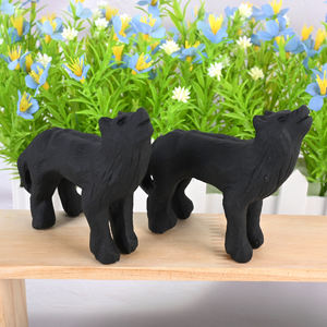 Vente en gros de sculptures et sculptures en cristal naturel poli chien obsidienne pour la décoration de la maison - Product Image 1