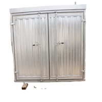 Conteneur plat Portable d'extérieur peint en couleur or, conteneur de stockage en acier