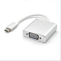 Câble adaptateur USB Type C vers VGA avec conducteur en aluminium, blindage tressé, gaine en PVC - En stock