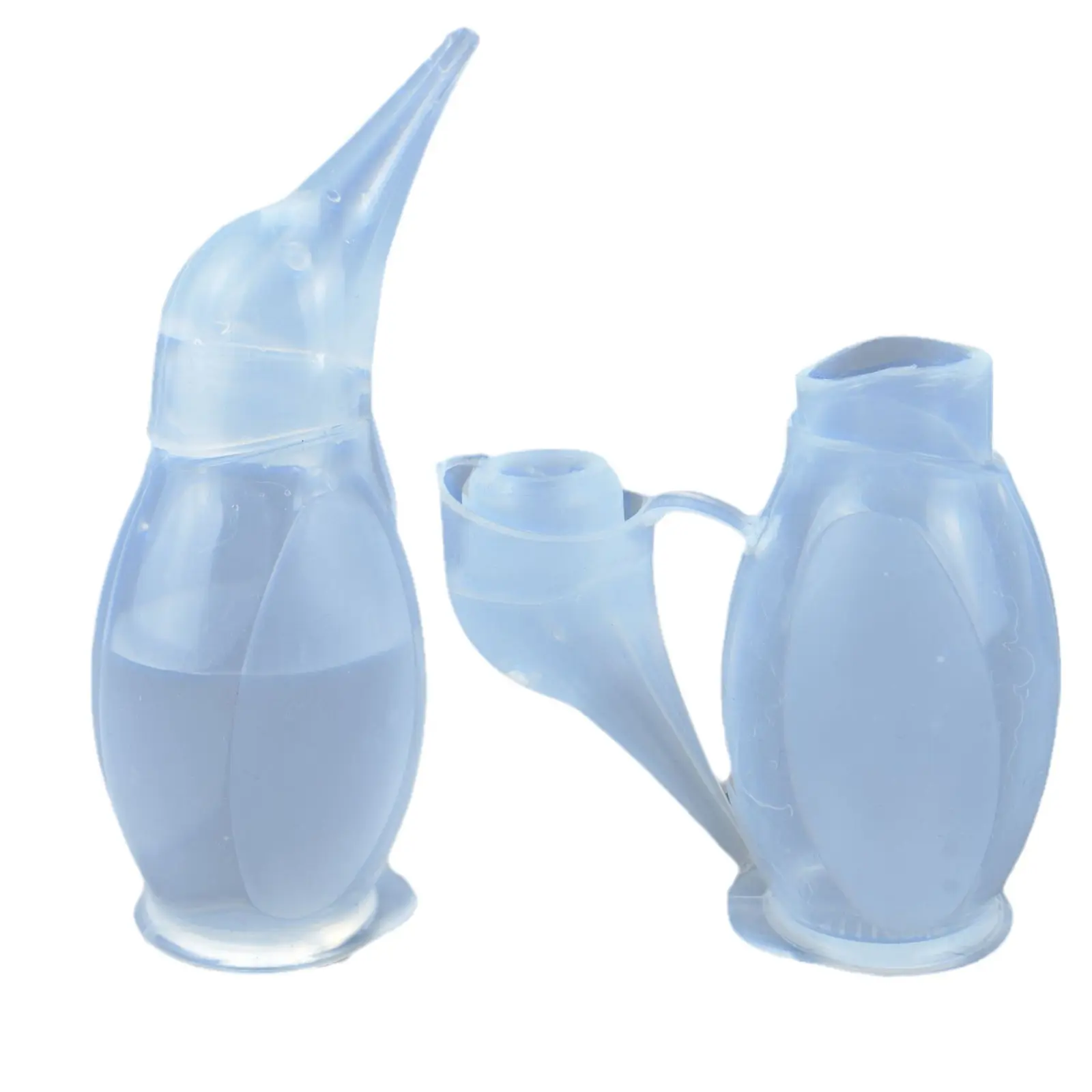 High Quality 75ml Silicone Bpa Free Manual Penguin Baby Nasal Aspirator Nose Sucker Cleaner Infant For Baby Transparent