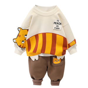 Conjunto de Ropa de Algodón con Dibujos Animados para Niños, Otoño, Sudadera y <span class=keywords><strong>Pantalones</strong></span>, 2 Piezas, Chándal Informal para Niños - Product Image 6