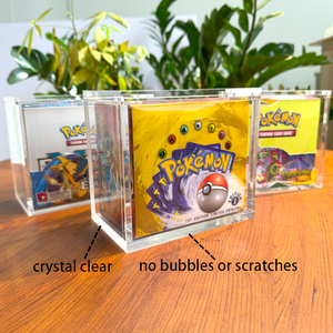 TCG Tùy chỉnh cao cấp acrylic trường hợp hiển thị Pokemon Scarlet & Violet, thanh kiếm & lá chắn, mặt trời và mặt trăng hộp phù thủy từ nắp - Product Image 1