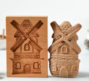 Cortador <span class=keywords><strong>de</strong></span> moldes <span class=keywords><strong>de</strong></span> madera para galletas, divertido, para hornear - Product Image 2