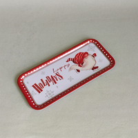Assiettes carrées en mélamine motif dessin animé, rouges, durables, sans BPA, pour usage commercial et événementiel, vente en gros transfrontalière