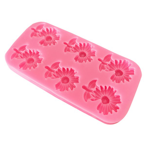 Moldes de Silicona para Decoración de Pasteles y Fondant, Forma Rectangular 3D, 6 Diseños Clásicos de Girasoles - Product Image 5