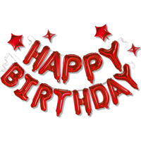 Bannière de ballons Joyeux Anniversaire rose et violet avec logo et lettres, décoration de fête en feuille d'aluminium, pentagramme, pour enfants, hommes, femmes, garçons, filles, réutilisable