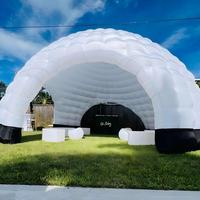 Carpa Circular Inflable para Exteriores de 6-8 pies x 10-12 pies, Impermeable, de Fácil Montaje, para Publicidad, Campamento, Exposiciones, de PVC, Móvil