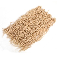 Nu Locs Cheveux au crochet, Dreadlocks africaines, Tresses synthétiques de 24 pouces, Double trame machine, Fibre haute température