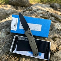 Couteau pliant EDC US Stock 535 S30V à lame noire, manche en fibre de nylon vert OD, verrouillage à axe, couteau de poche pour le camping, la survie en plein air, pour hommes