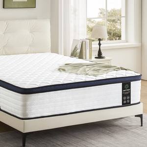 12 Inch Đôi Kích Thước Lai Euro Top Bộ Nhớ Bọt Túi Mùa Xuân Nệm Flippable 10-Năm Bảo Hành Cho Phòng Ngủ Bệnh Viện Trường Học - Product Image 2